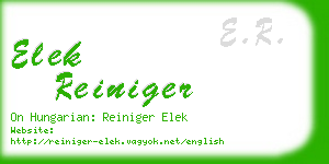 elek reiniger business card